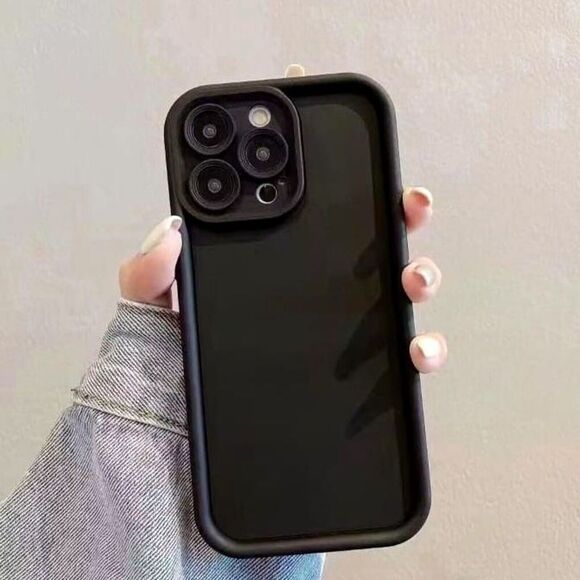 For iPhone 14 Pro Max Silicone Rubber Black Case Camera Protection Anti-Scratch - Picture 6 of 8